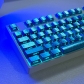 Frost Blue Metal Feature 87+10 Keys PBT Doubleshot Side Legends Keycaps Set Cherry Profile for Cherry MX Keyboard
